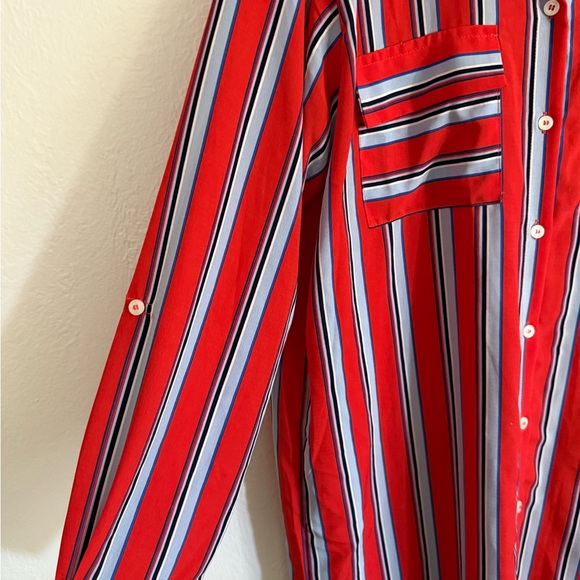 Umgee Red and Blue Striped dress - Picture 3 of 5